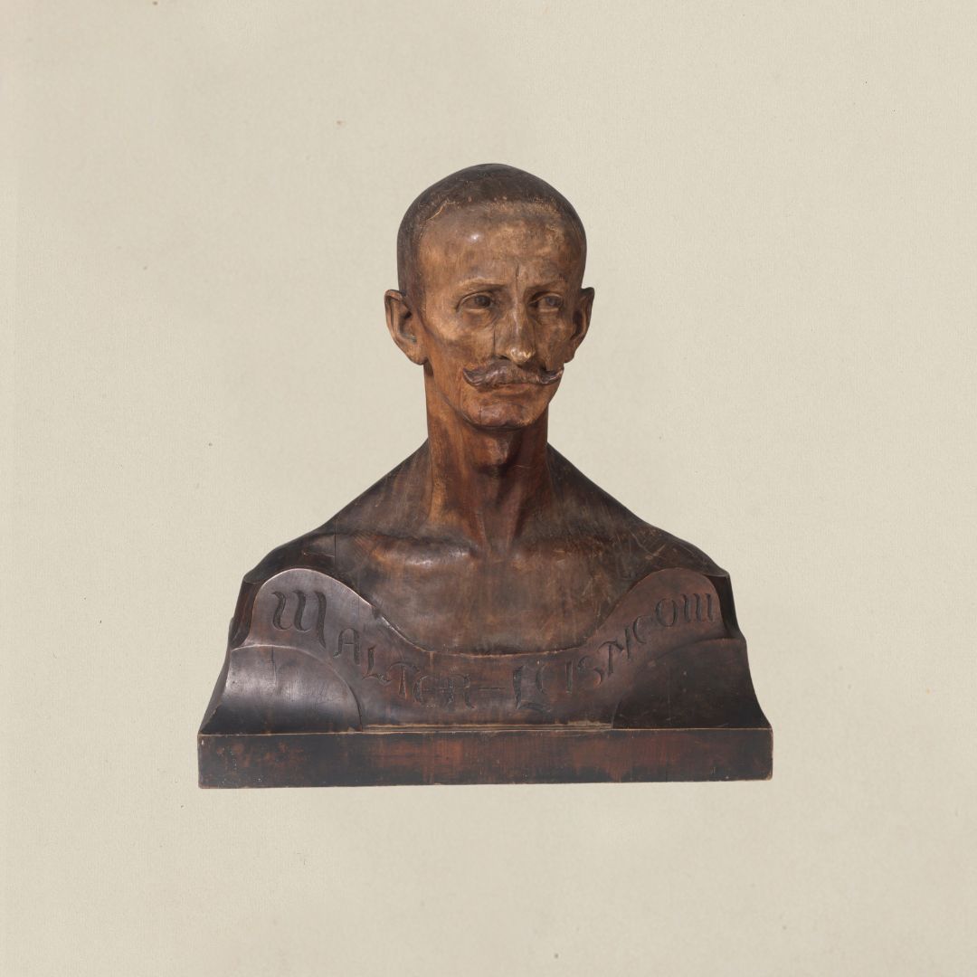 Max Kruse, Walter Leistikow, Lindenholz, polychrom gefasst, 1893