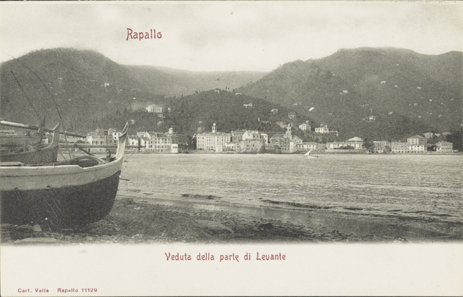 Ansicht von Rapallo Richtung Osten, Postkarte, Aufnahme um 1900, © Klassik Stiftung Weimar