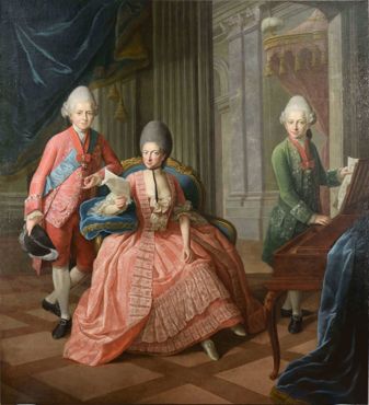 <p>Nach der Restaurierung: Das Gemälde <em>Anna Amalia und ihre Söhne</em> von Barbara Rosina de Gasc, 1774 © Klassik Stiftung Weimar</p>