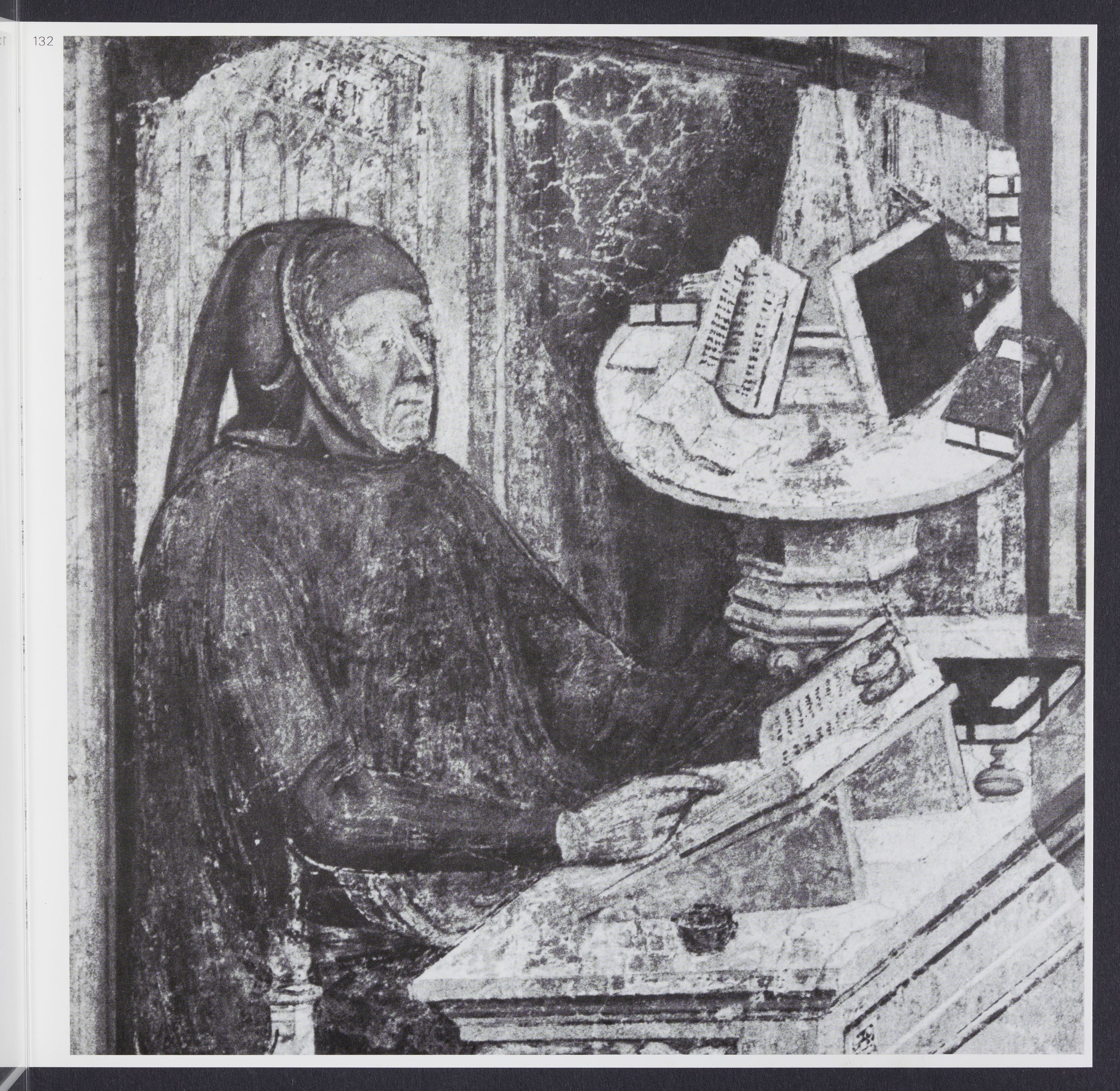 Francesco Petrarca im Arbeitszimmer, Saal der Giganten, Liviano, Padua (Ausschnitt)