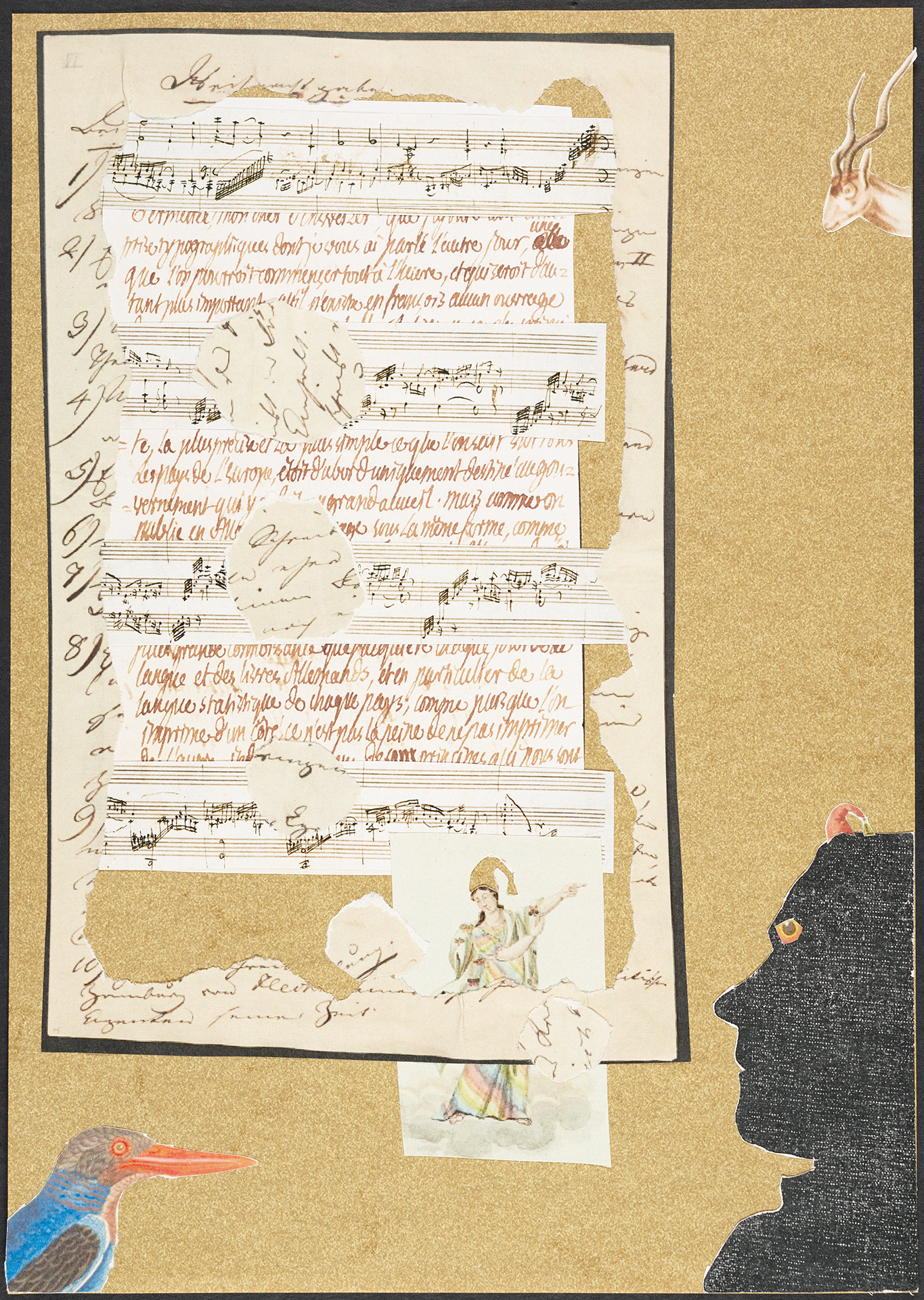 Collage zur „Weihnachtsgabe“ des Romantikers Ludwig Achim von Arnim an Goethe