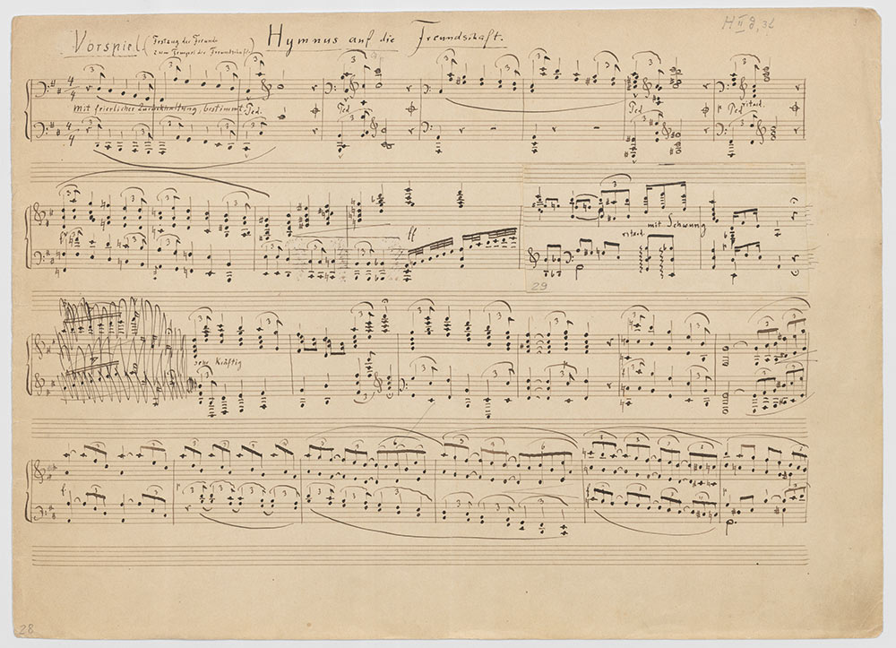 Friedrich Nietzsche, Hymnus auf die Freundschaft. Vorspiel (Festzug der Freunde zum Tempel der Freundschaft), für Klavier, 1874