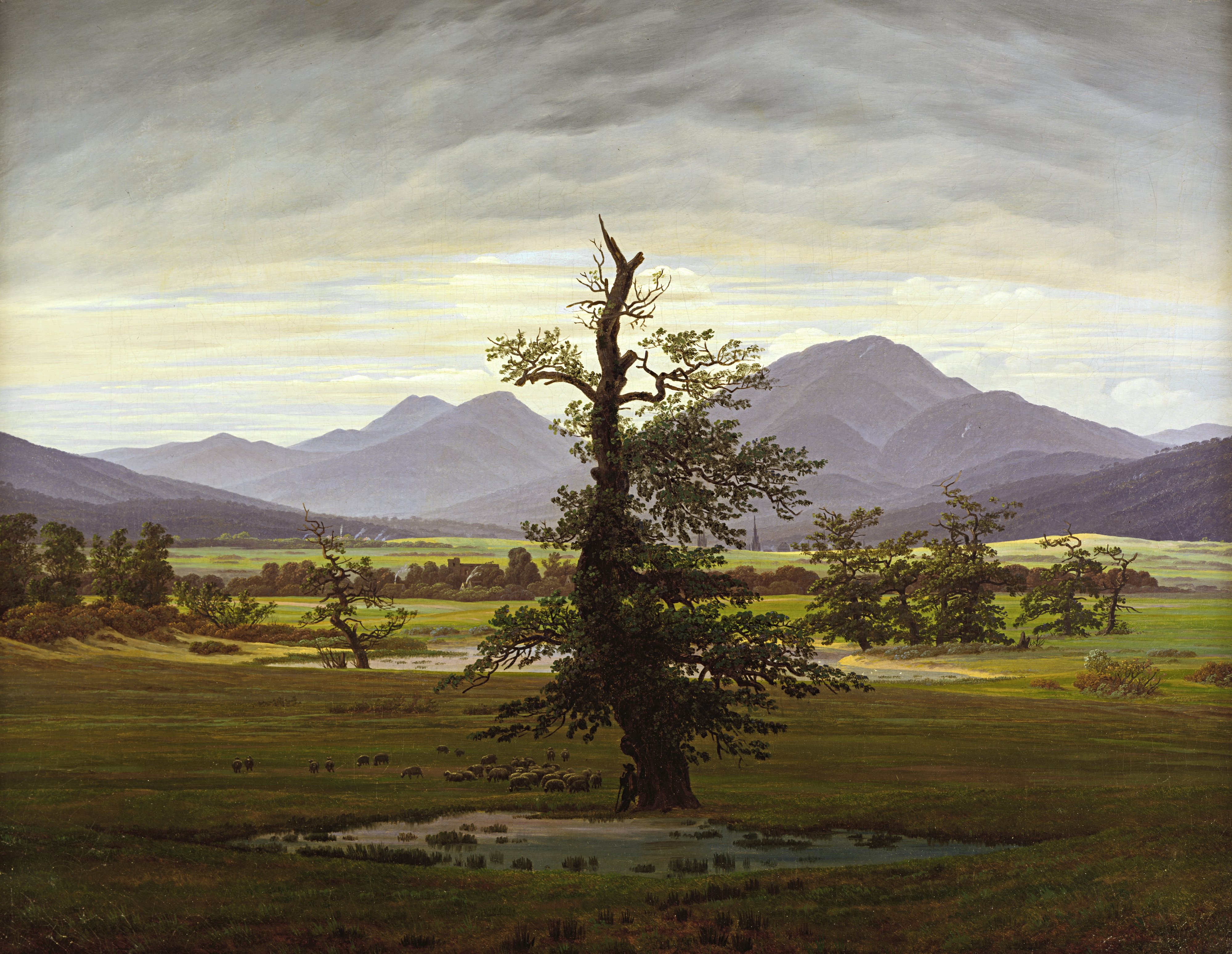 Caspar David Friedrich, Der einsame Baum, 1822, © Staatliche Museen zu Berlin, Nationalgalerie / Jörg P. Anders