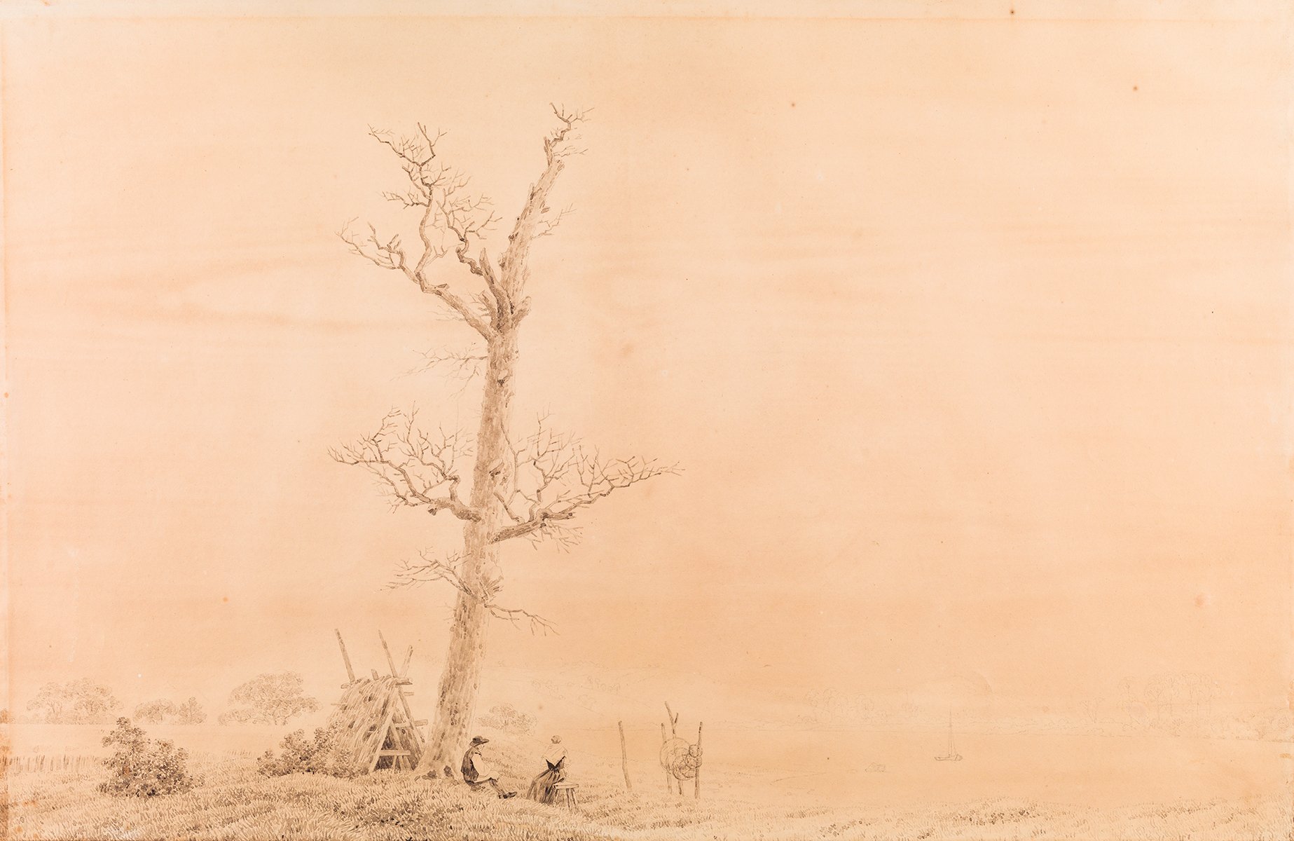 Caspar David Friedrich, Herbstabend am See, um 1805, © Klassik Stiftung Weimar