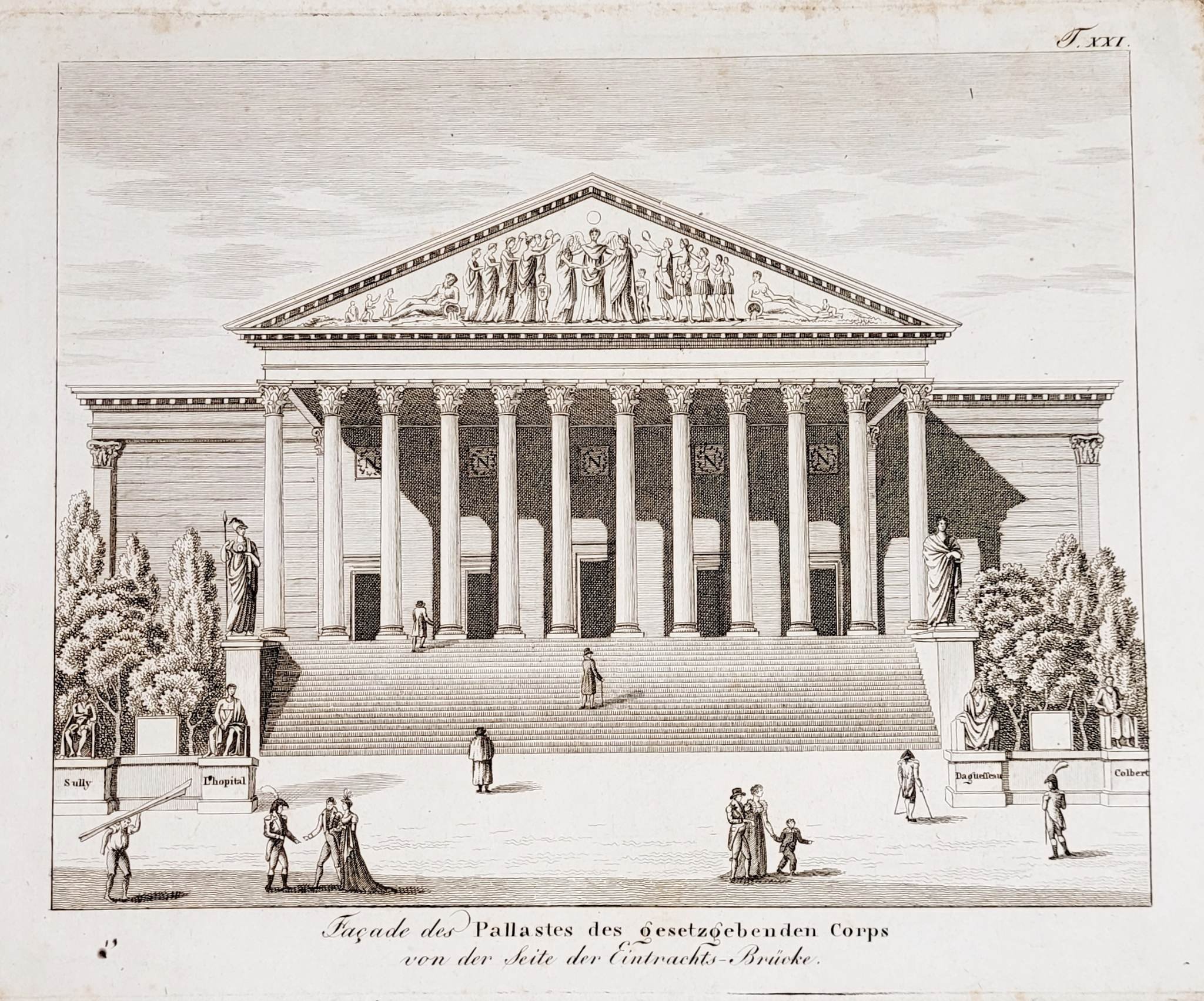 Kupferstich zu der Zeitschrift London und Paris, GSA 6/5541