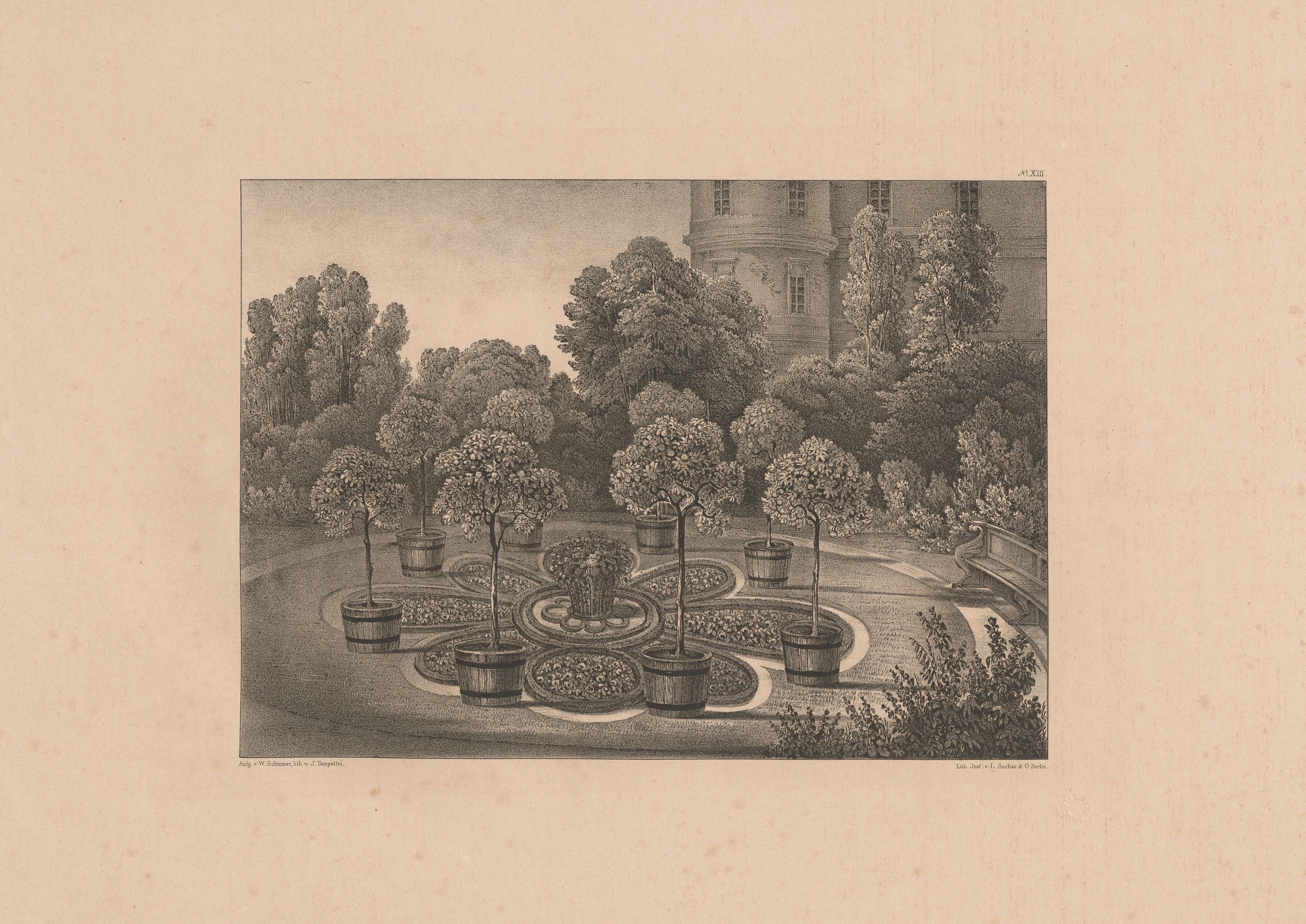 Rosary aus Pücklers „Andeutungen über Landschaftsgärtnerei“, 1834